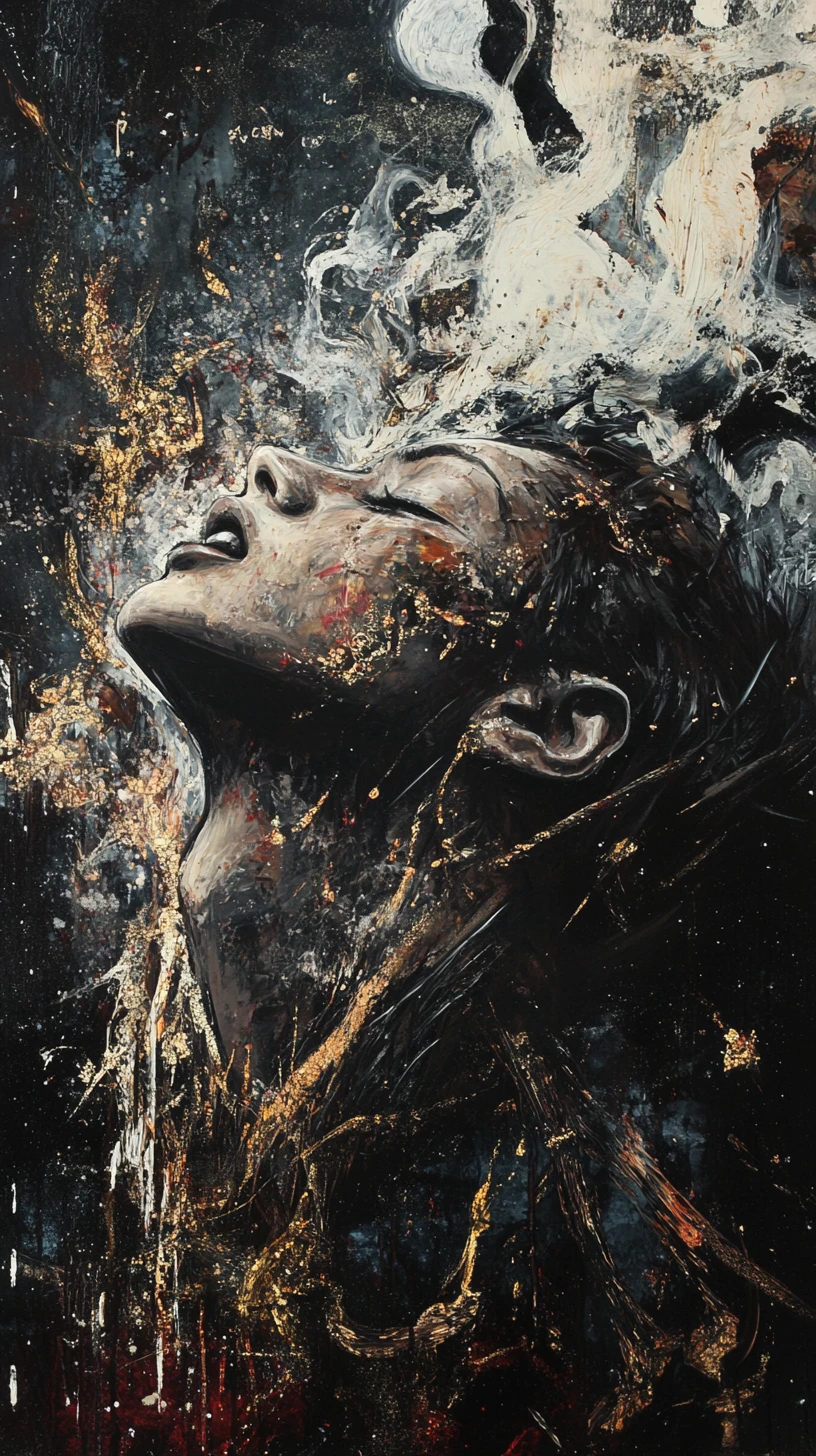 Aggressive threat imagery with dark confrontational energy