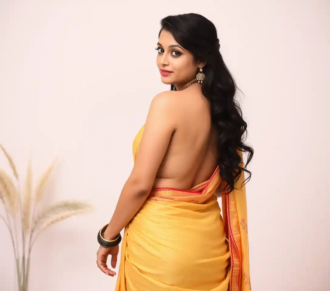 Beautiful Indian woman posing in a glamorous full body photoshoot