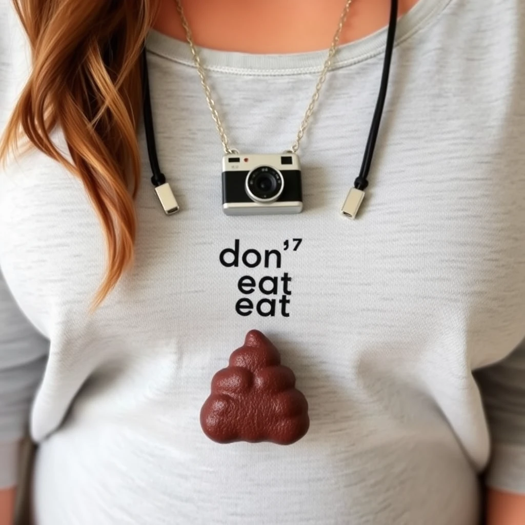 Minimal necklace featuring an embedded camera detail