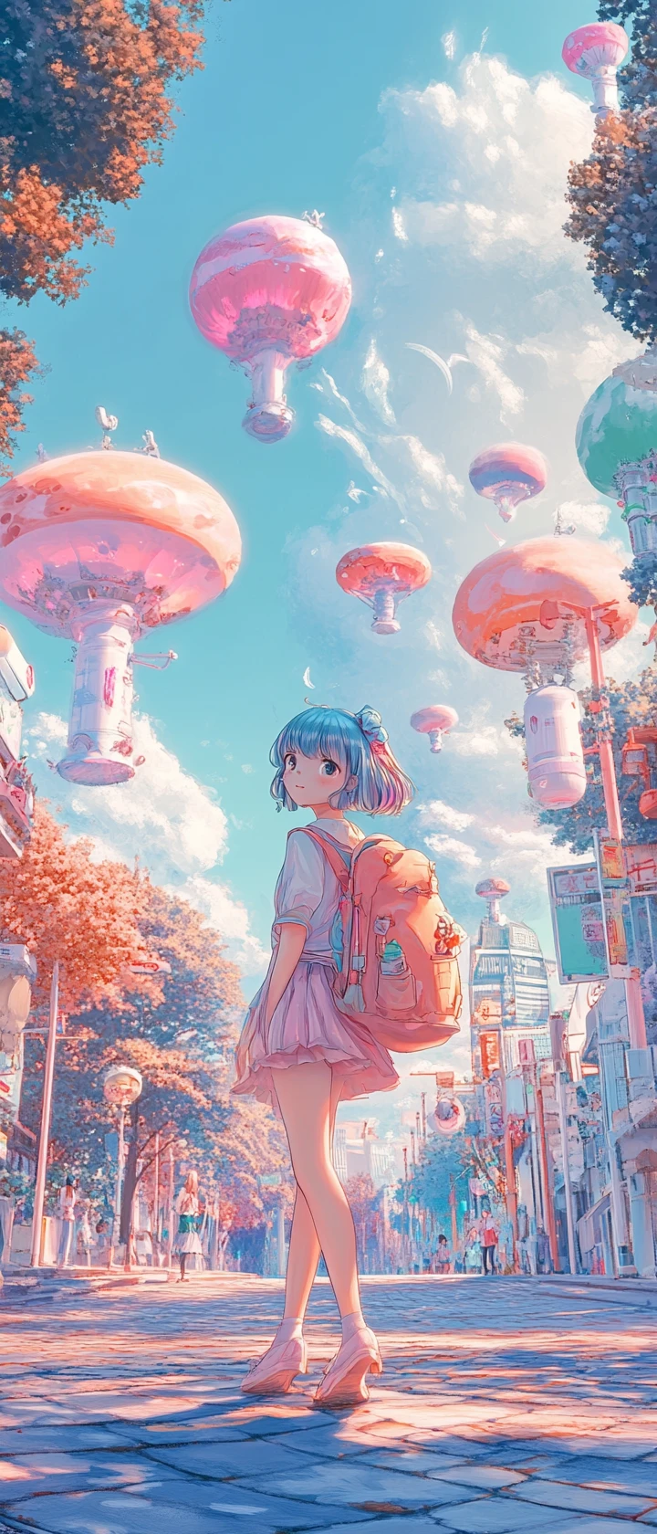 Hada de fantasía estilo anime y colorida en una escena barroca divertida