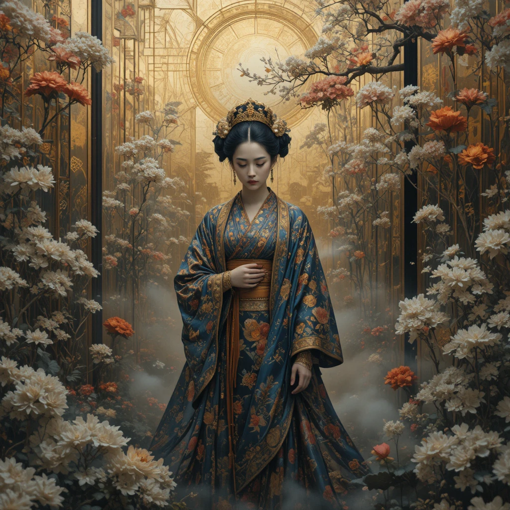 Chromatic light fracturing across Japanese shoji screens