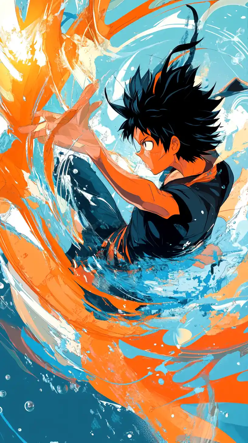 Dynamic hero anime team on bold comic book cover