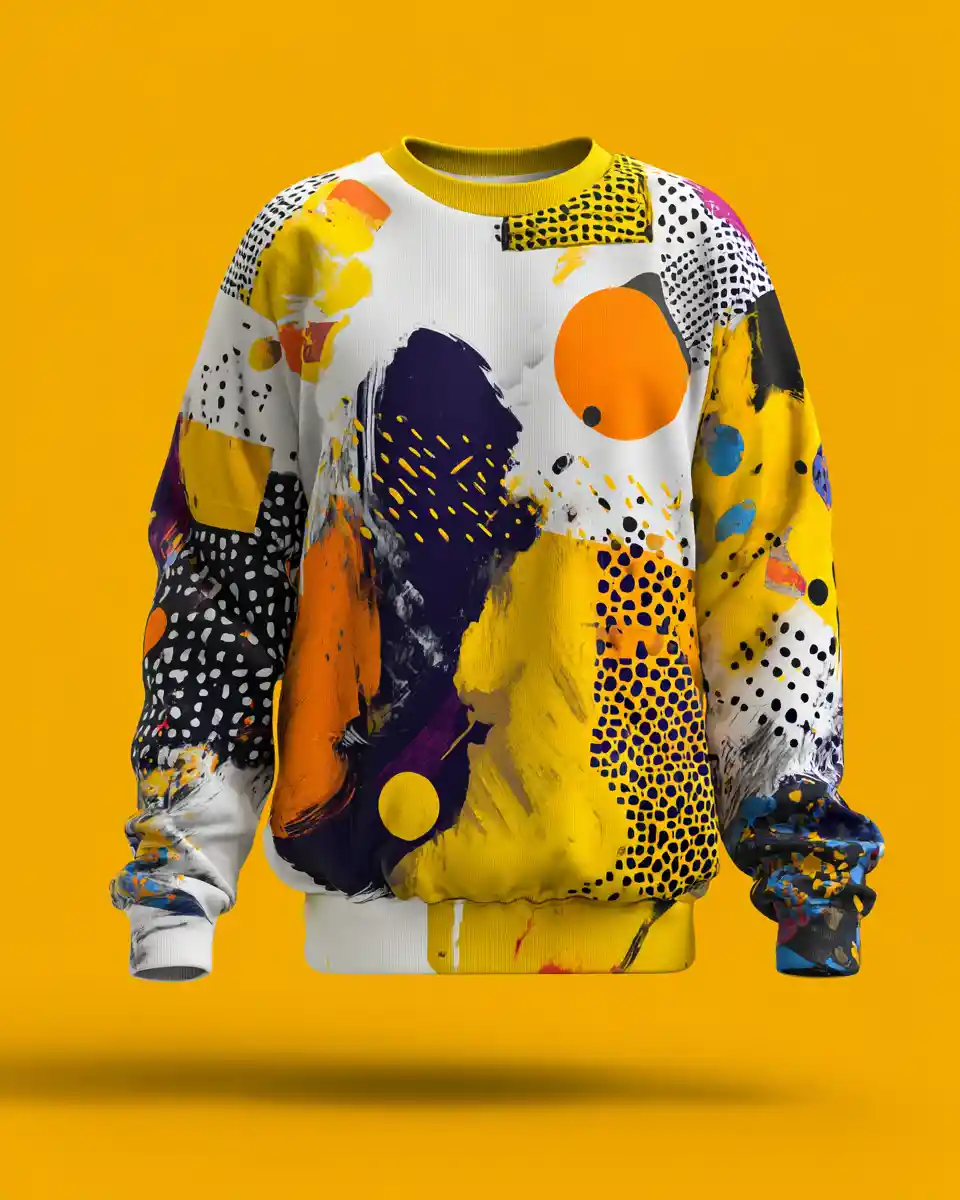 Bold abstract illustration design for modern streetwear