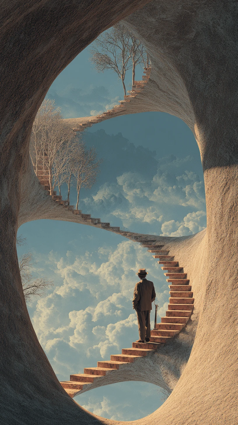 Reflective visual about careful career life decisions