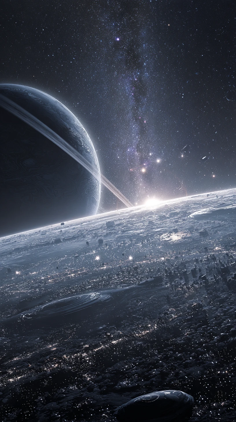Planet earth within the vast solar system of stars
