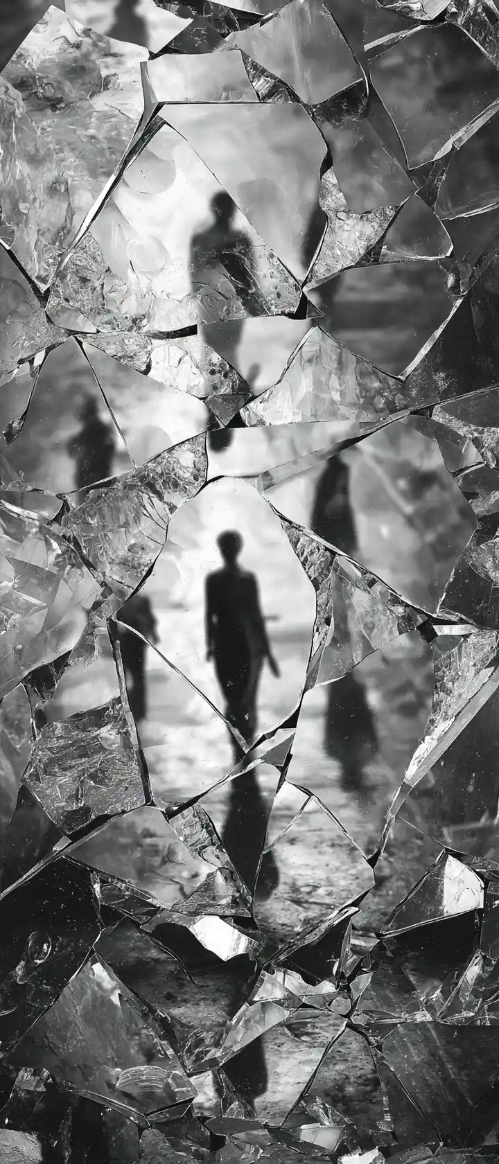 Shattered Glass Kaleidoscope Of Fragmented Reflected Selves