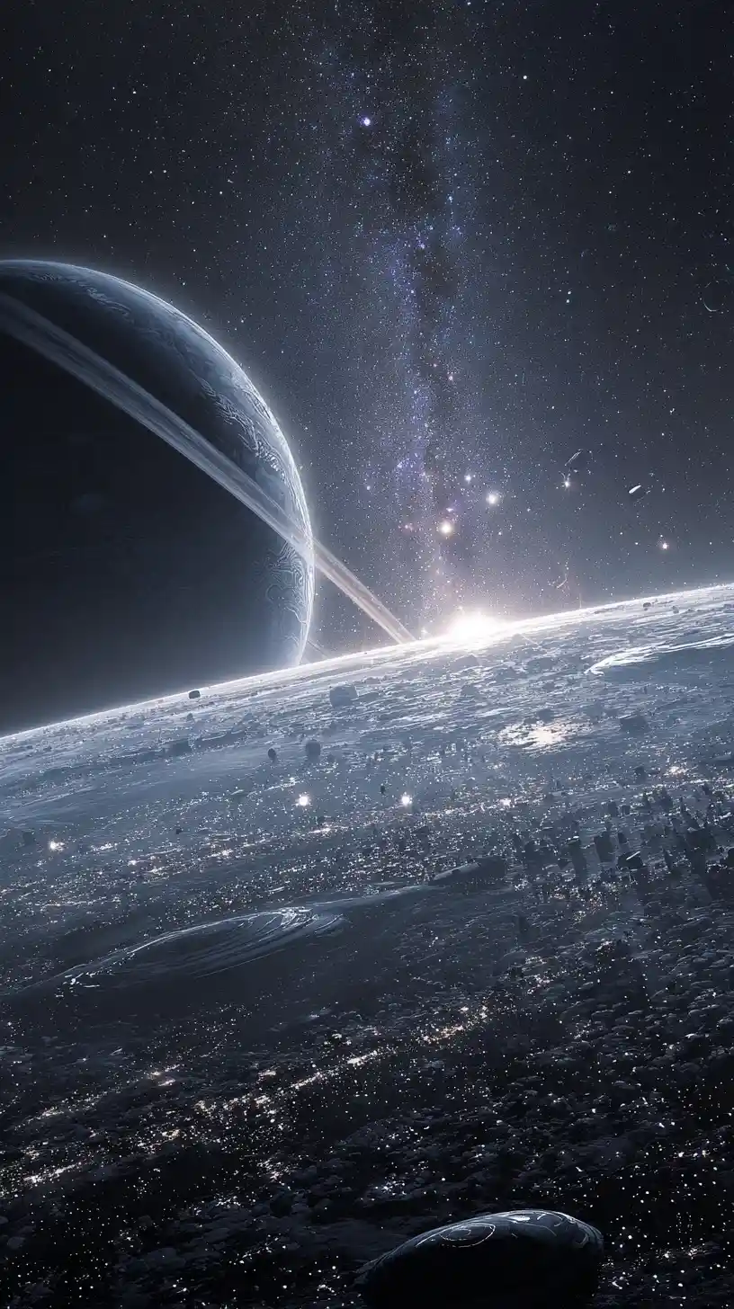 Planet earth within the vast solar system of stars