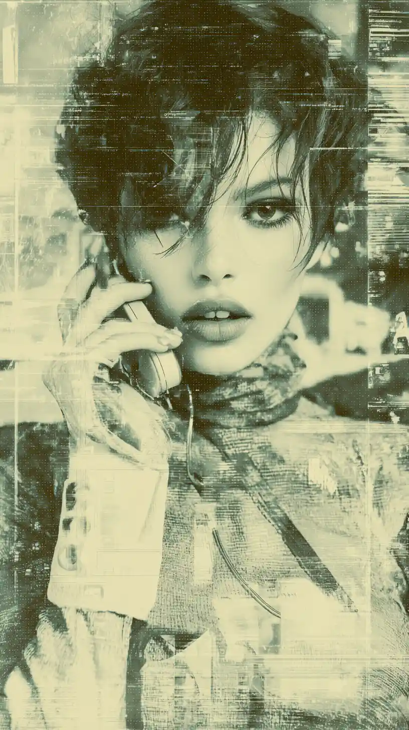 Futuristic avant garde woman in surreal dreamlike portrait