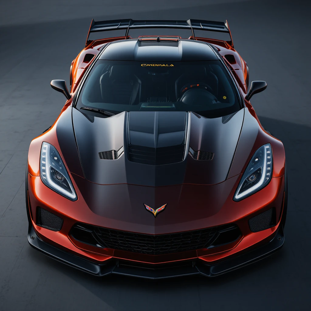 High performance Chevrolet sports car with aggressive aerodynamic design