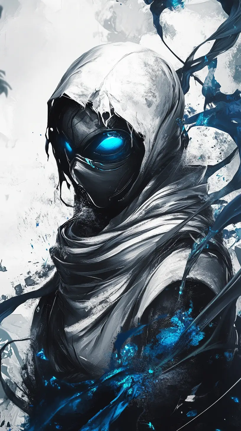 Graffiti character concept sketch with clean blue outline