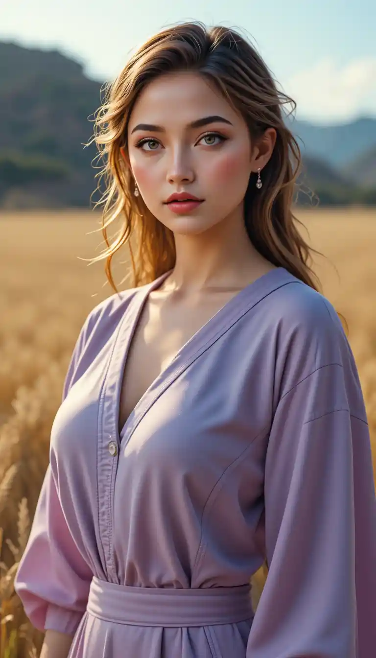Confident mixed heritage woman in cinematic medium portrait