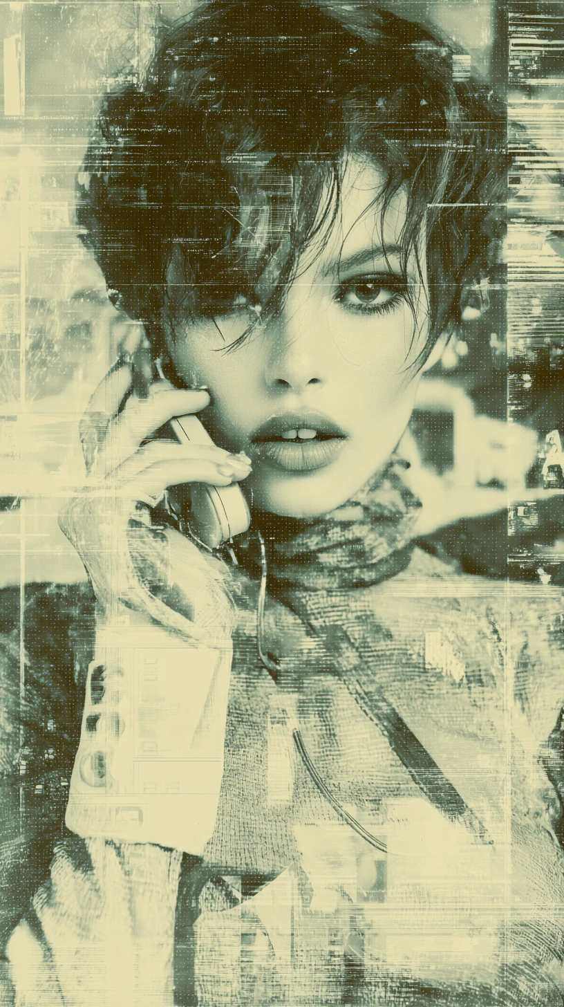 Futuristic avant garde woman in surreal dreamlike portrait