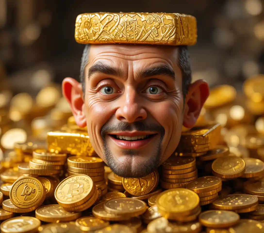 Close up gold bars and coins stacked like shining treasure