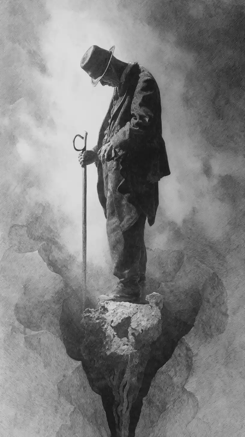 Man digging too deep with a shovel in the ground