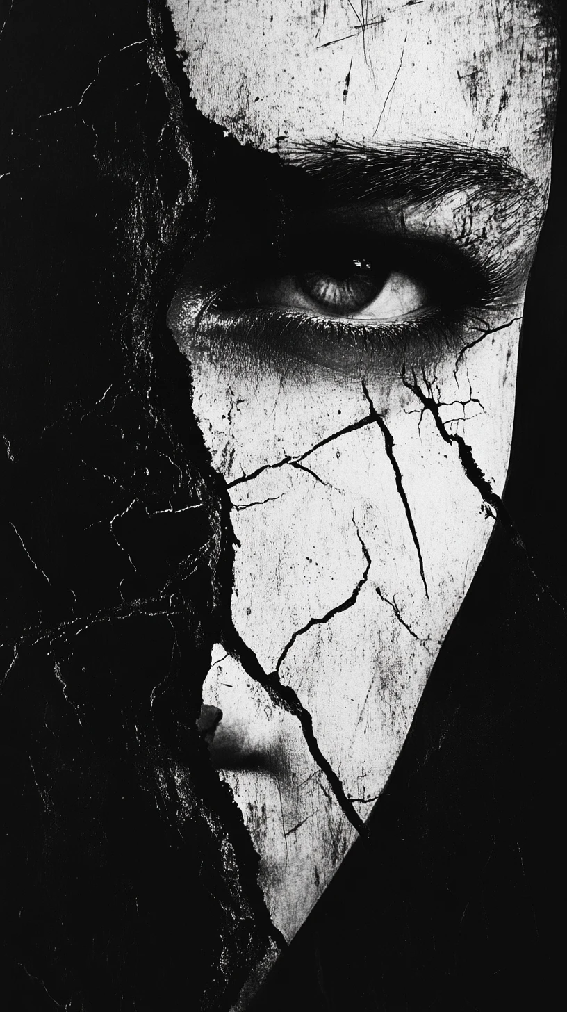 Cold controlled darkness shaped into silent resolve
