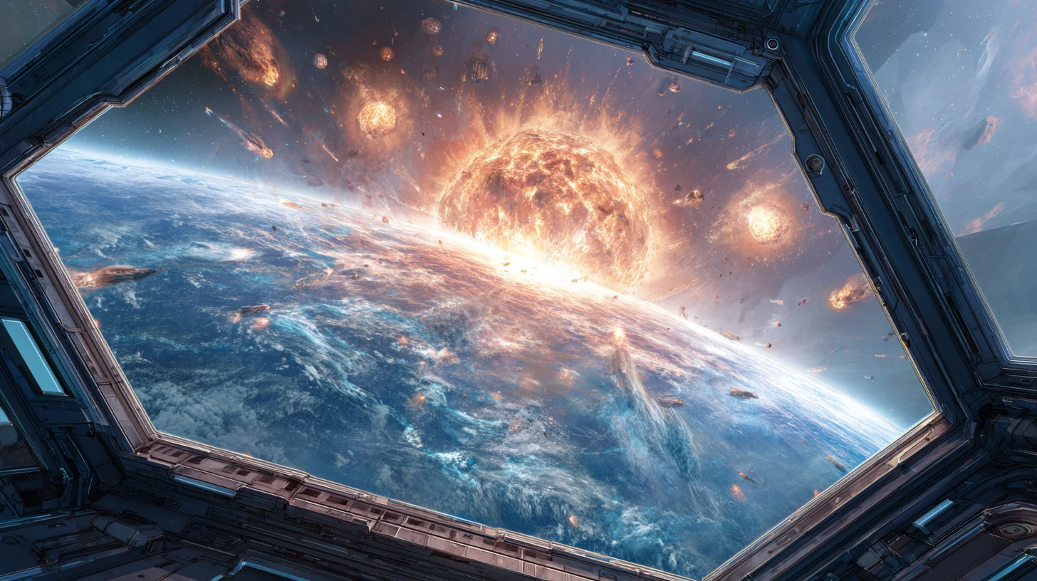 Astronauts Watch A Massive Asteroid Impact Devastate Earth