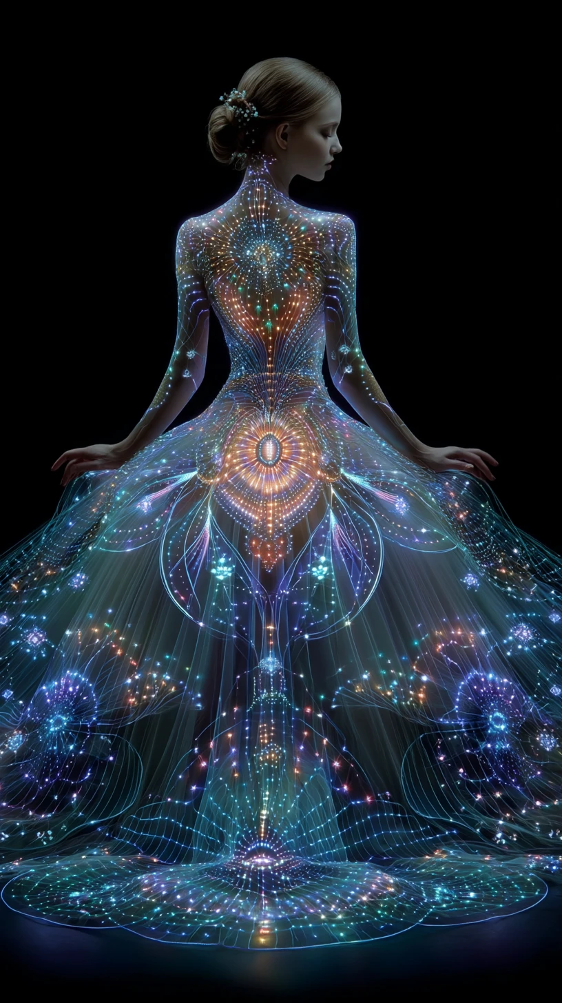 Magical rainbow princess in a dreamy fantasy realm