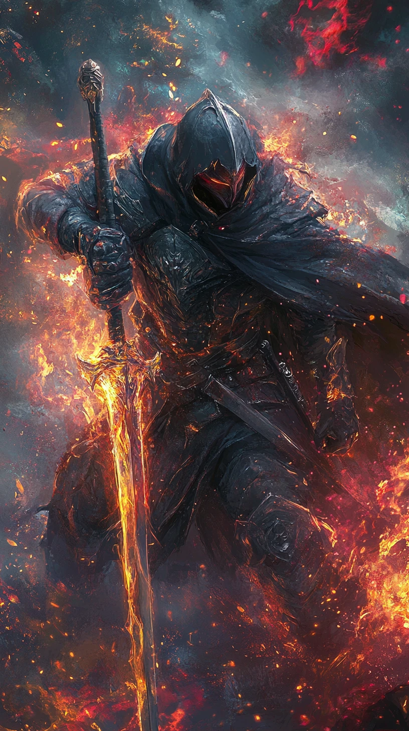 Guerreros heroicos y oscuros antihéroes en una batalla de fantasía dinámica