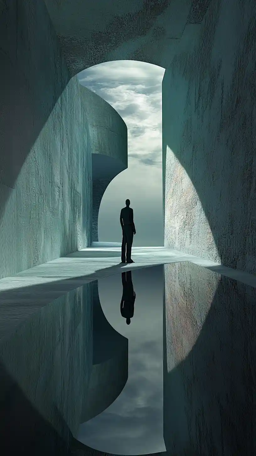 Arte abstracto de texto creado con líneas líricas y rítmicas