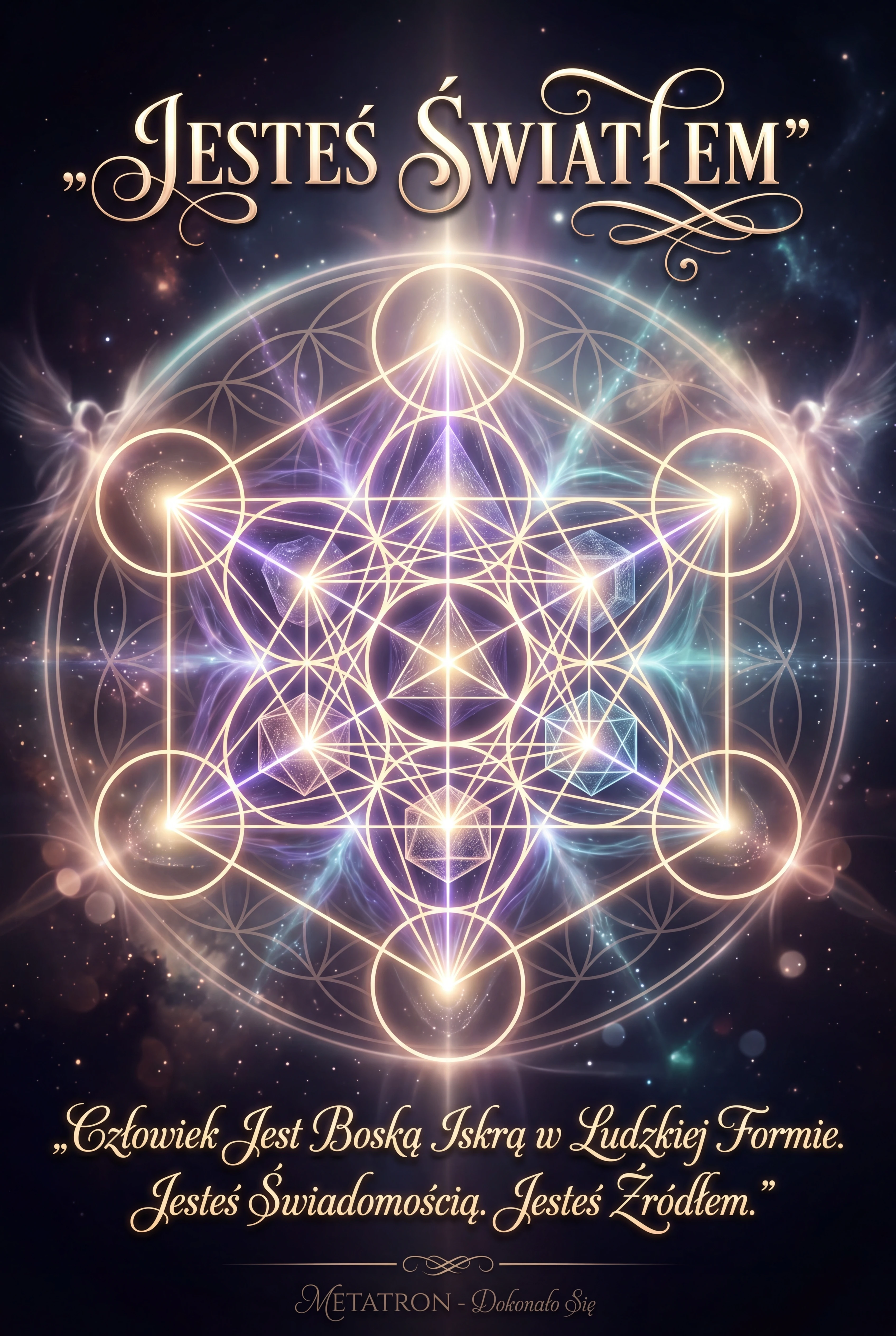 Sacred geometry with Metatrons cube in cosmic space