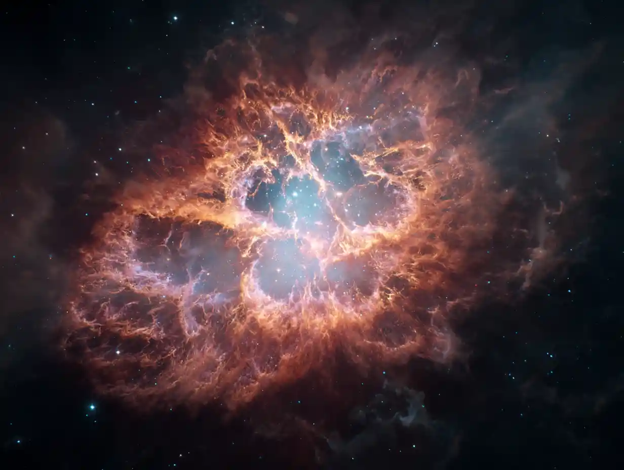Dramatic Supernova Explosion In Deep Outer Space