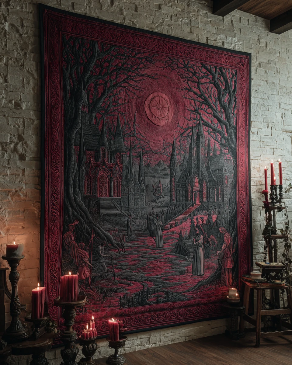 Dark tapestry inspired by haunting Brothers Grimm fairy tales