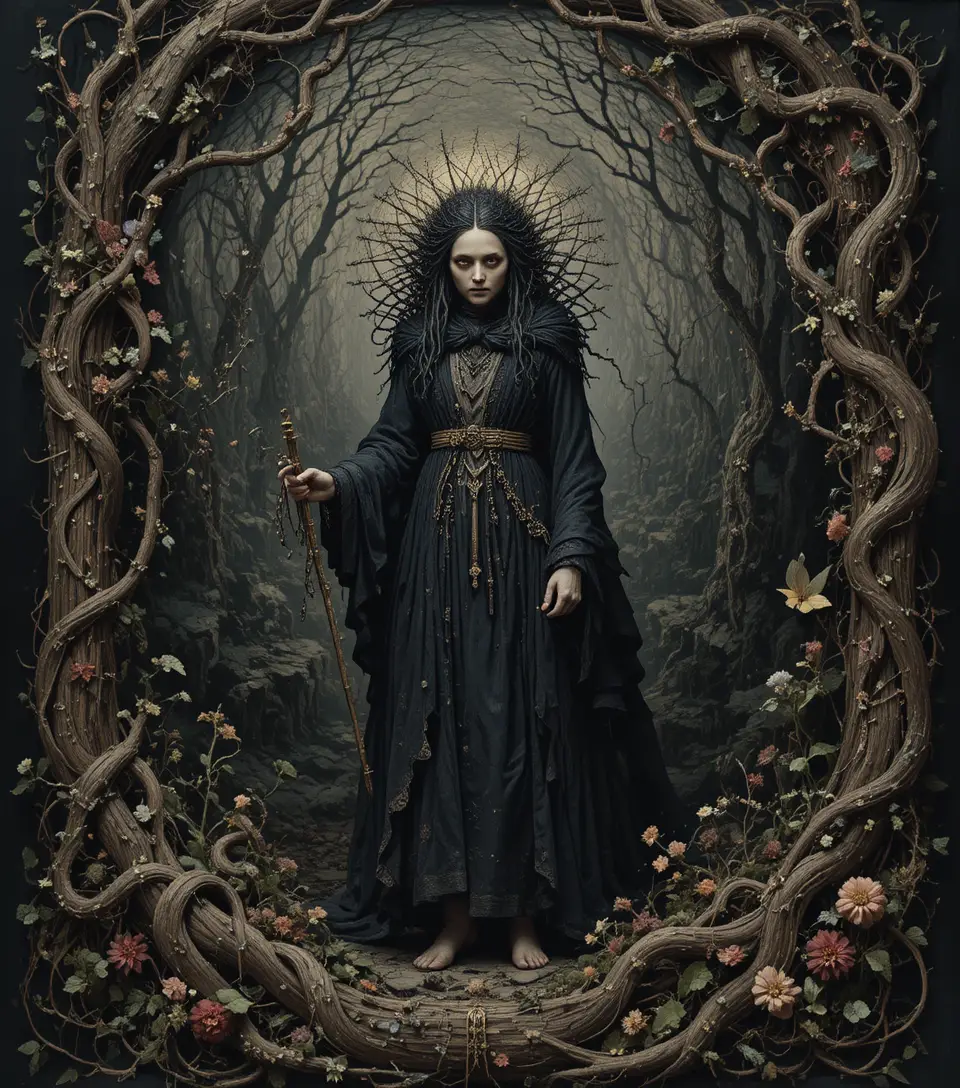 Dark tapestry woven from haunting fairy tale threads