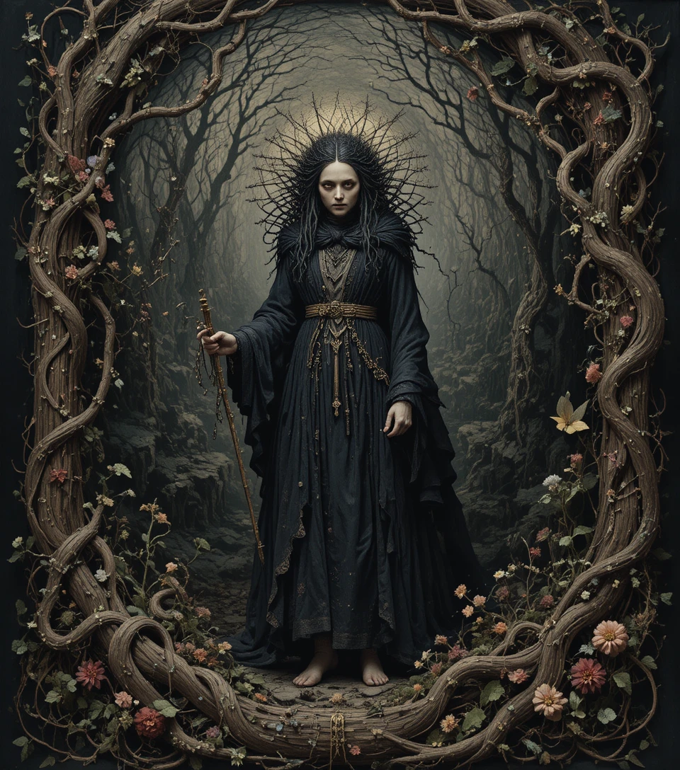 Dark tapestry woven from haunting fairy tale threads