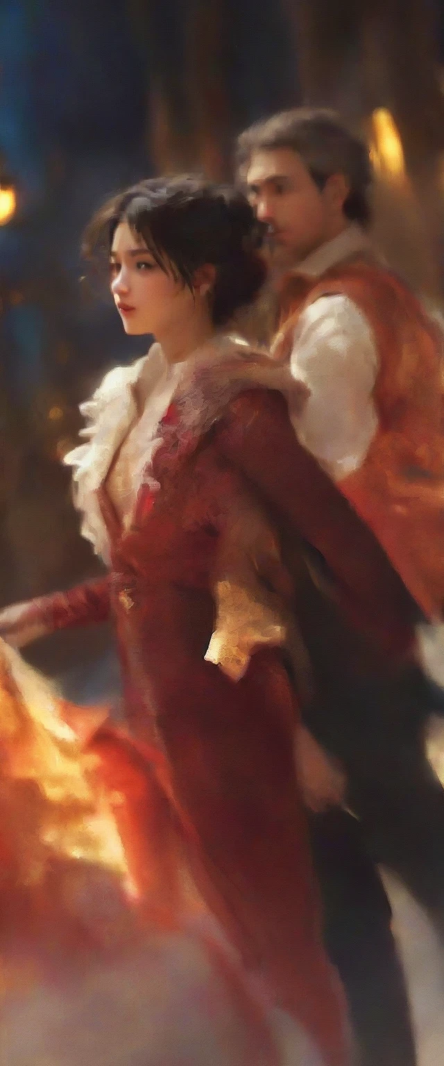 Retrato de fantasía colorido de una mujer asiática exótica