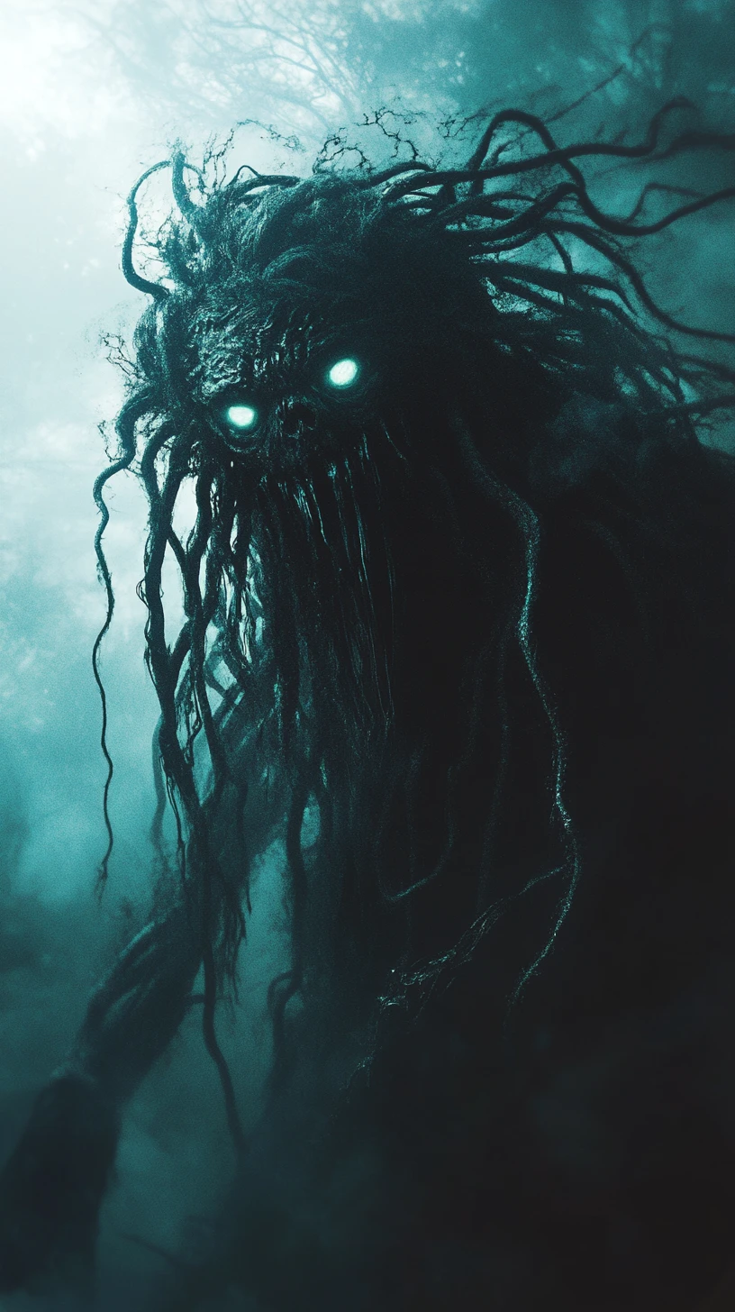 Surreal monster looming like a captured midday sun