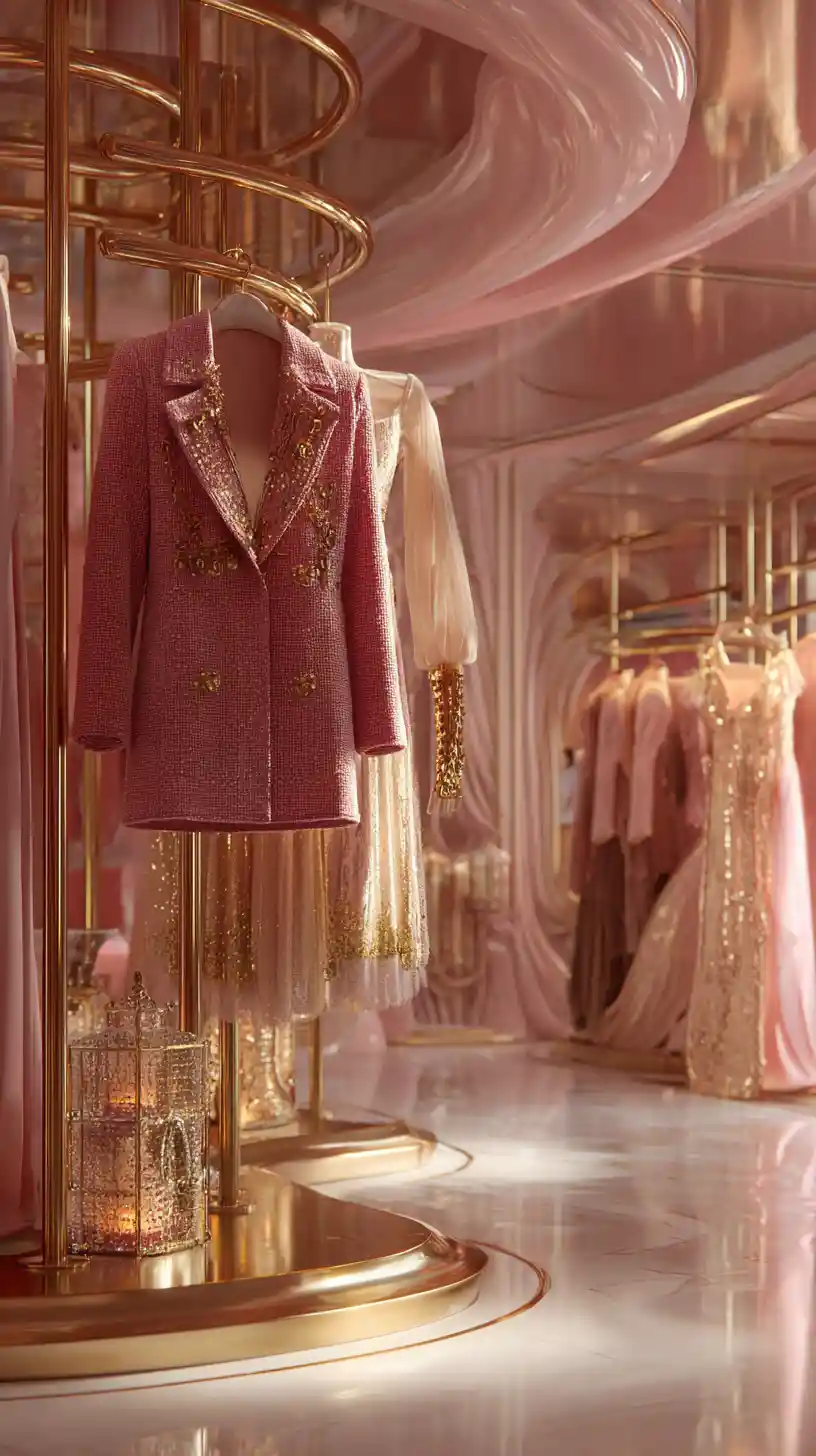 Mystical boutique with enchanted high fashion garments