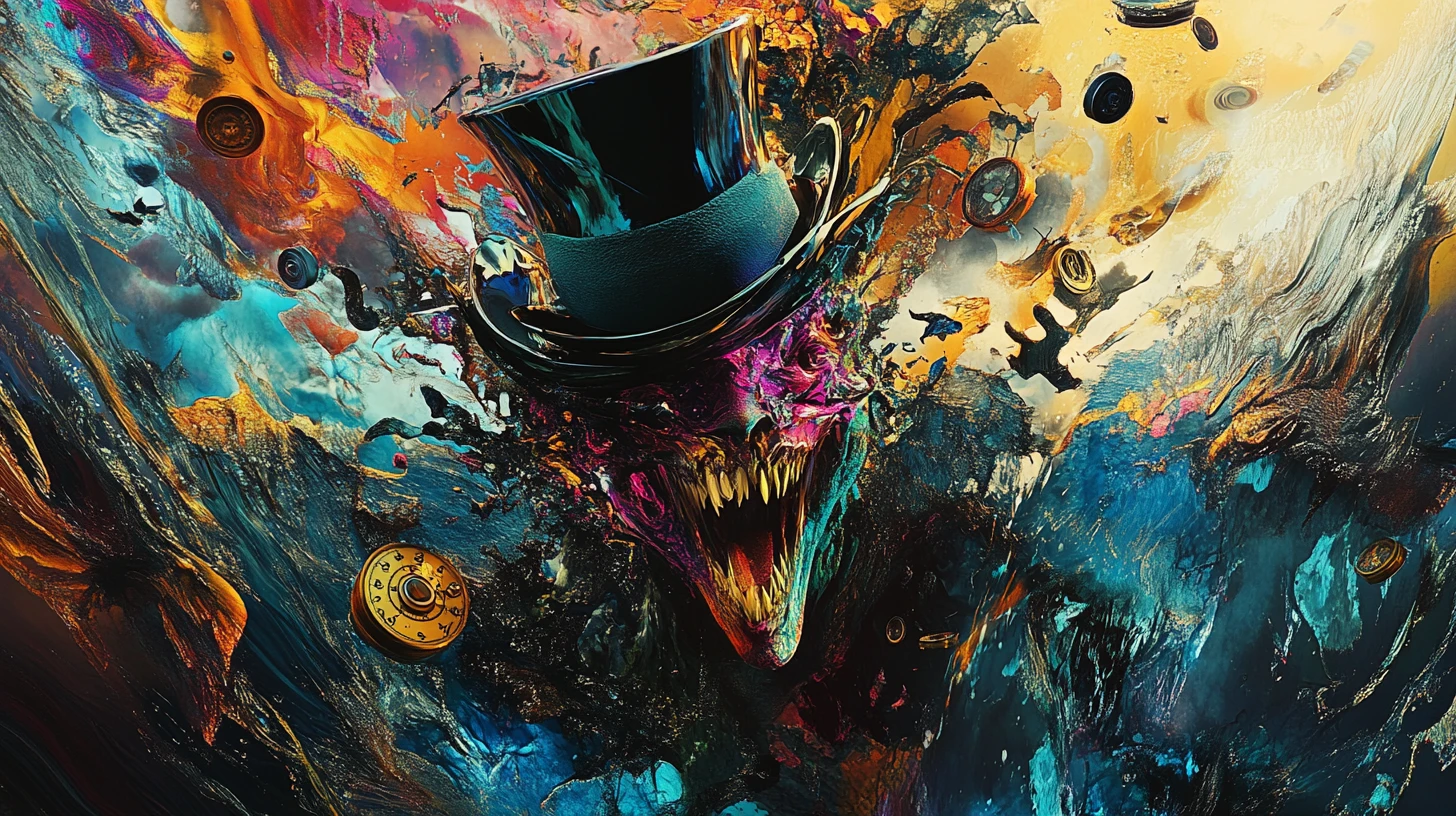 Surreal Colorful Landscape Through A Fractured Mind