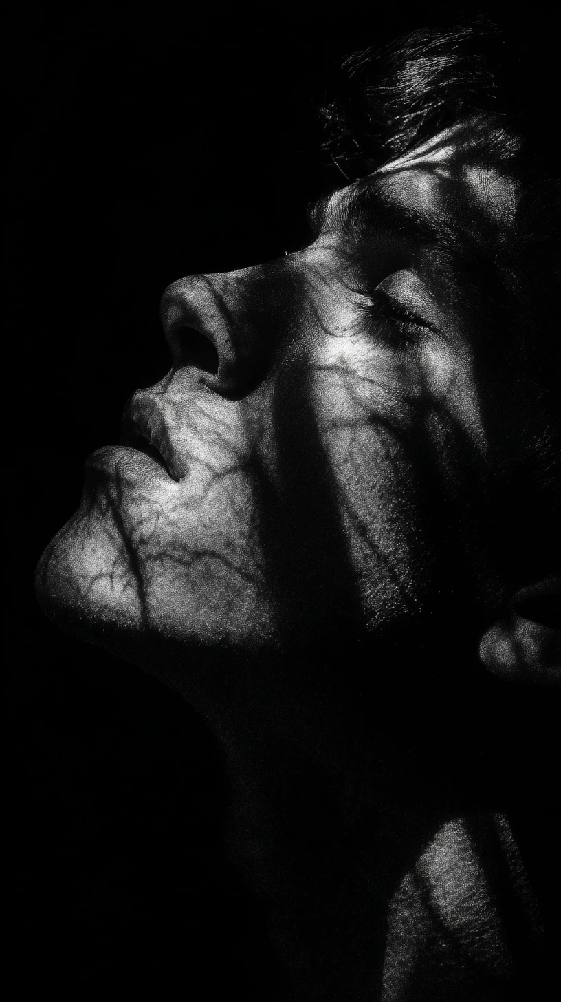 Bright light emerging from deep surrounding darkness