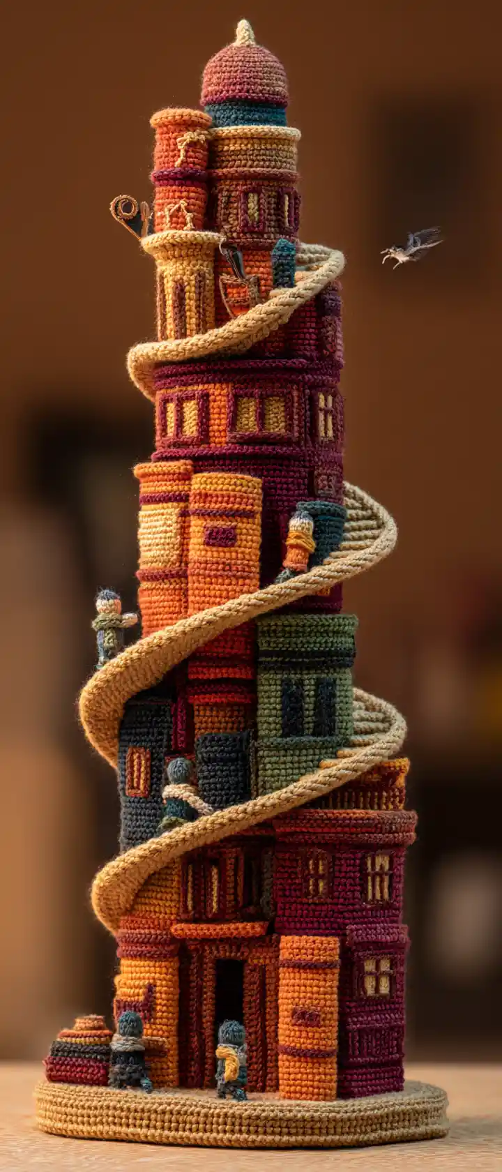 Amigurumi Library Tower Of Crocheted Books And Tiny Scholars