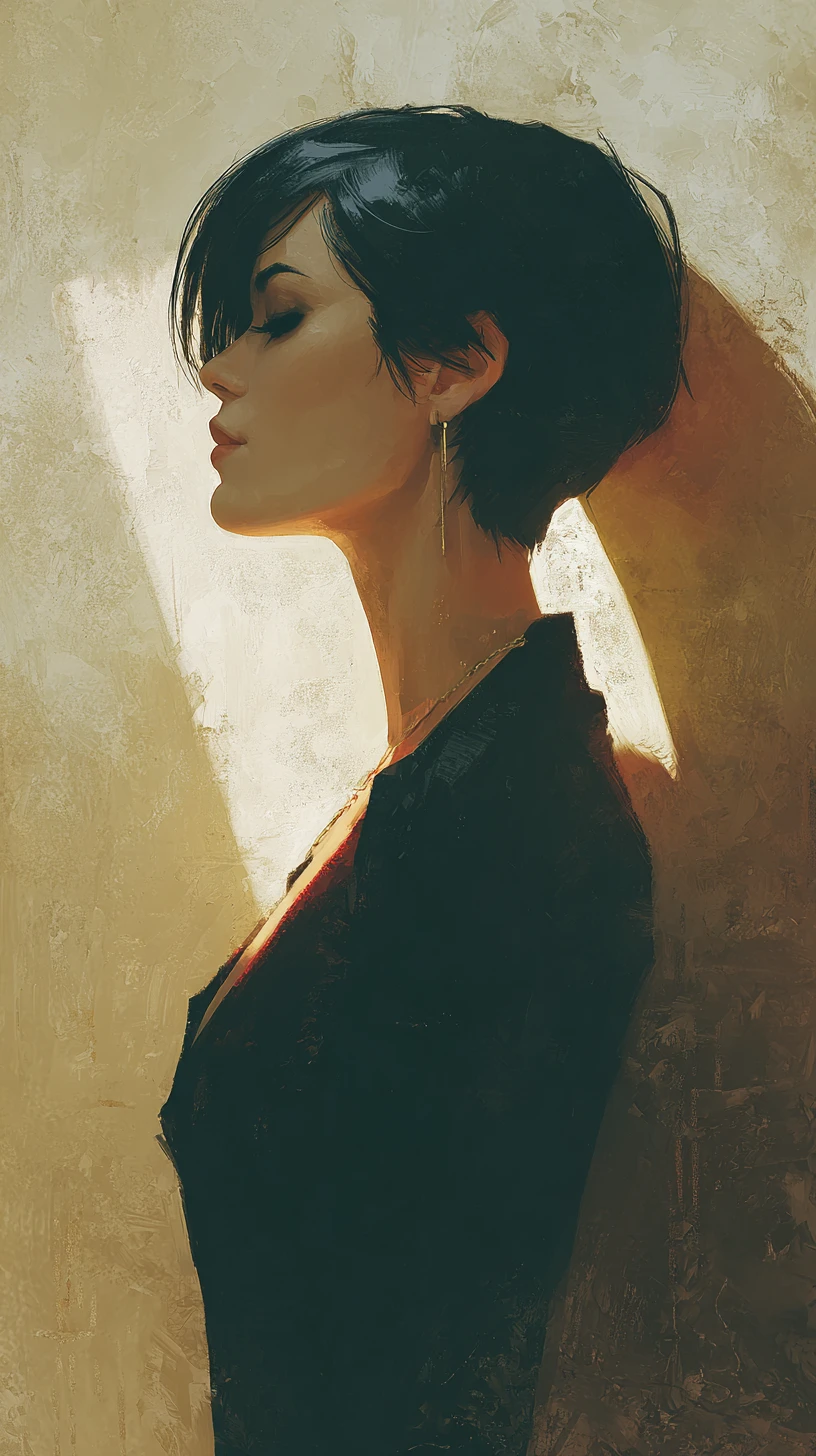 Moody close up portrait with dramatic rim lighting