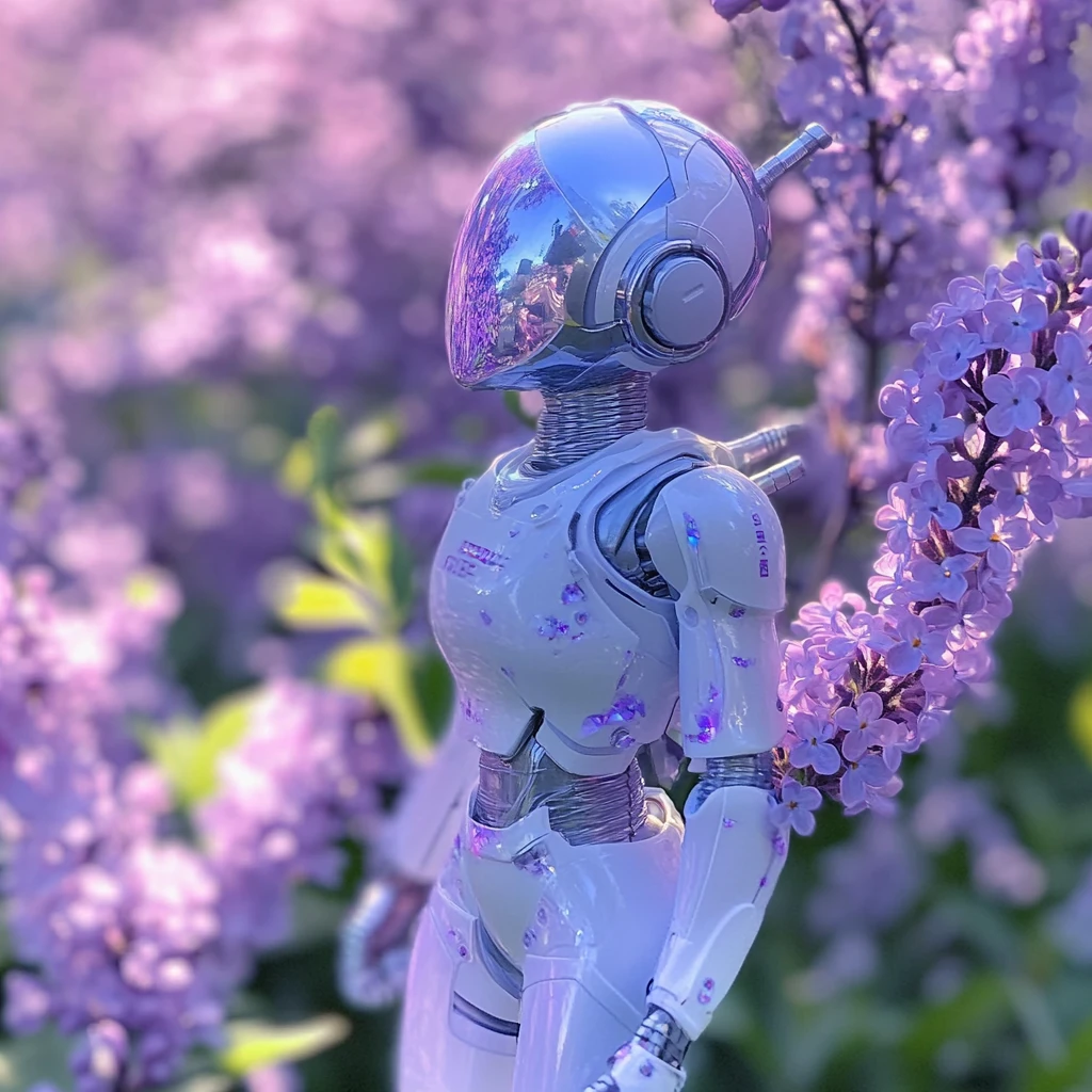 Whimsical pastel fairy standing in a charming metallic style