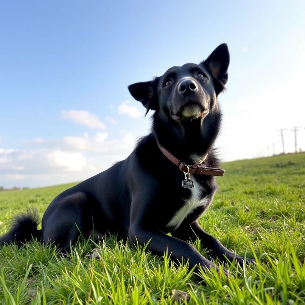 Multiple dogs gathered together in a simple scene