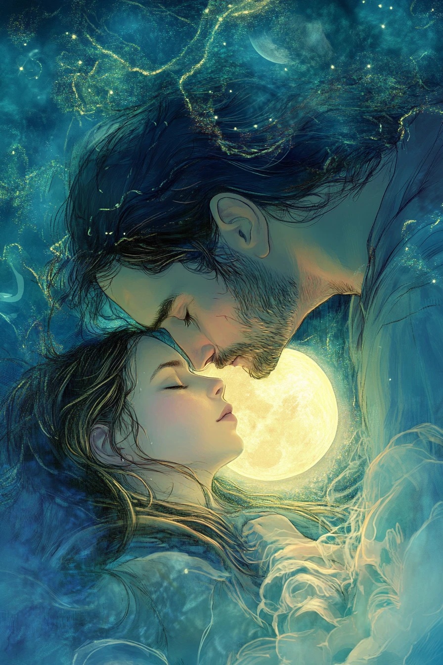 Weary soul resting gently in the quiet night