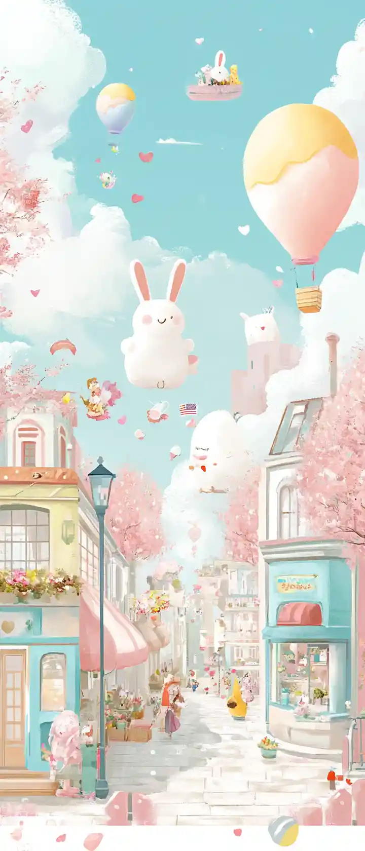 Cute pastel fairy in a funky artistic digital illustration