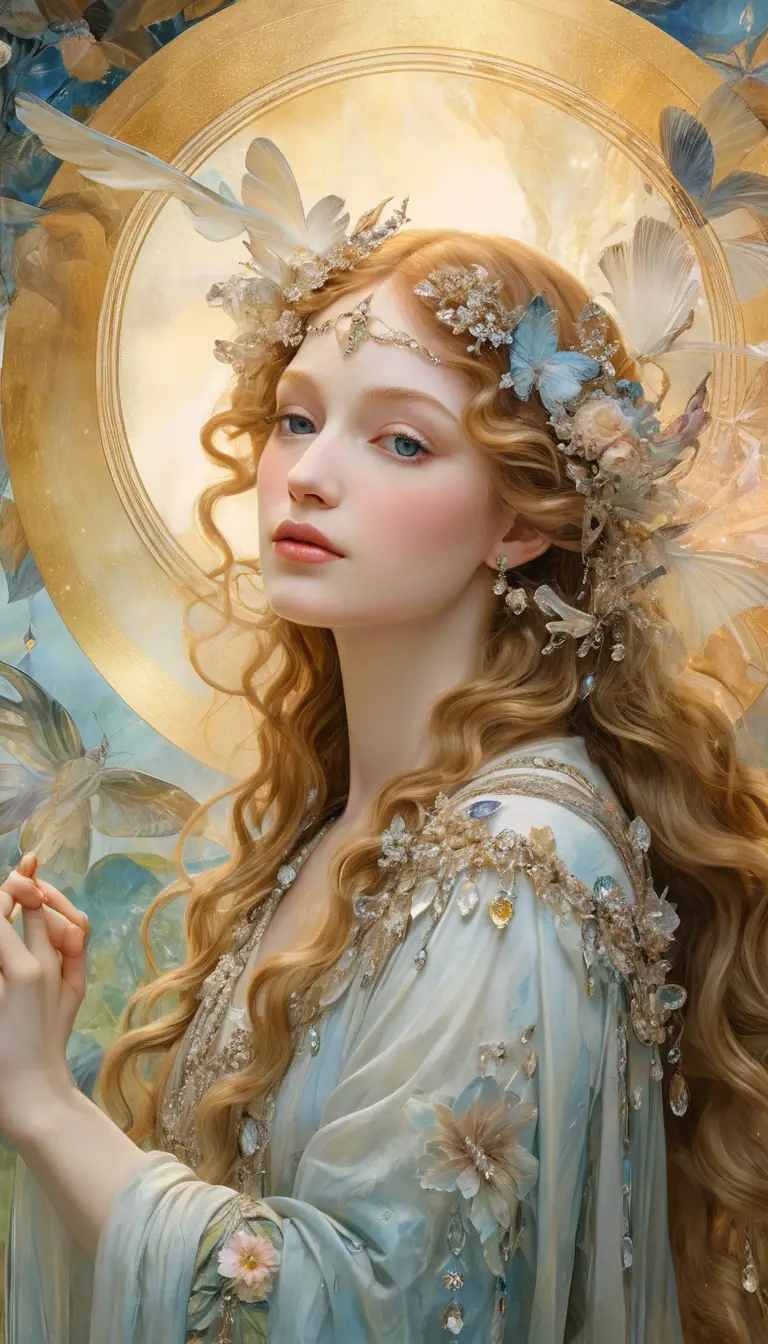 Ethereal romantic vision of pure bliss in luminous color