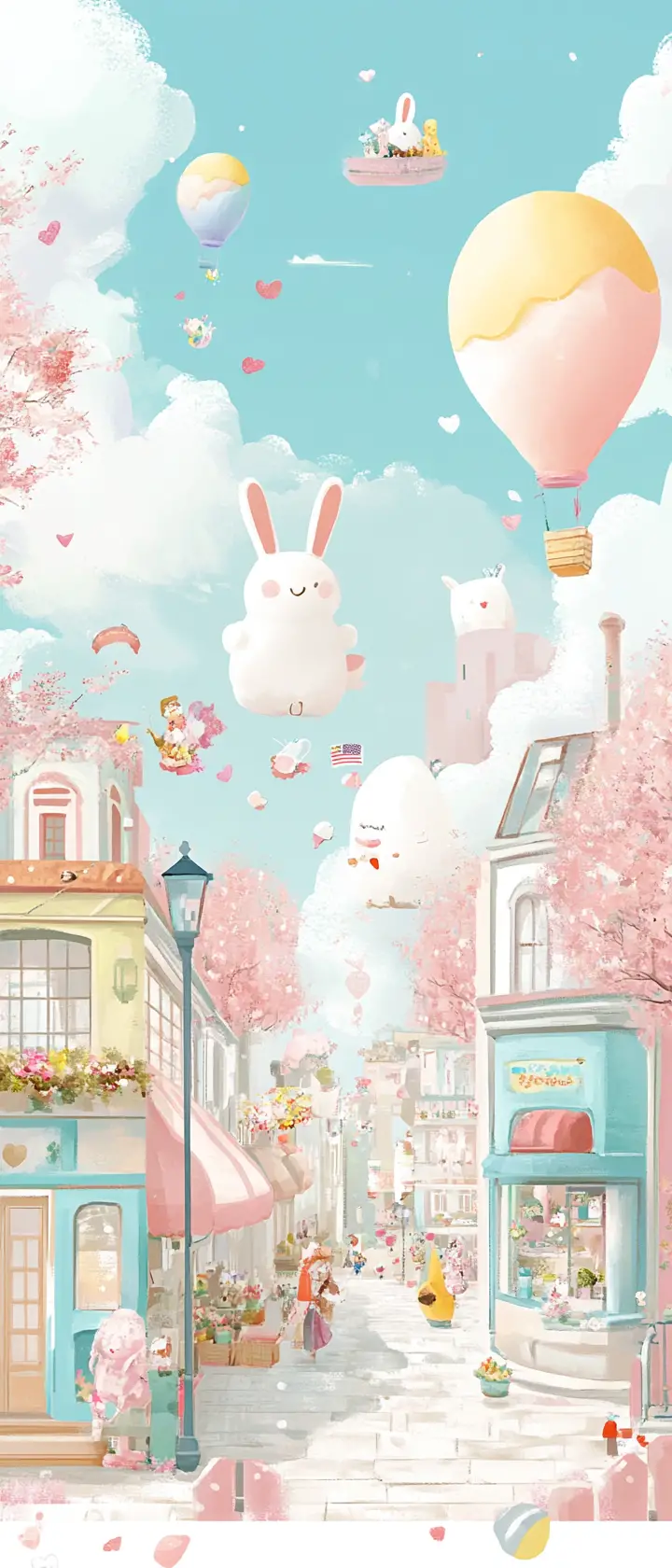 Cute pastel fairy in a funky artistic digital illustration