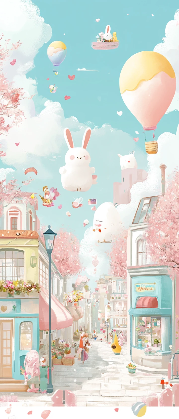 ポップでアーティスティックなデジタルイラストのキュートなパステルフェアリー