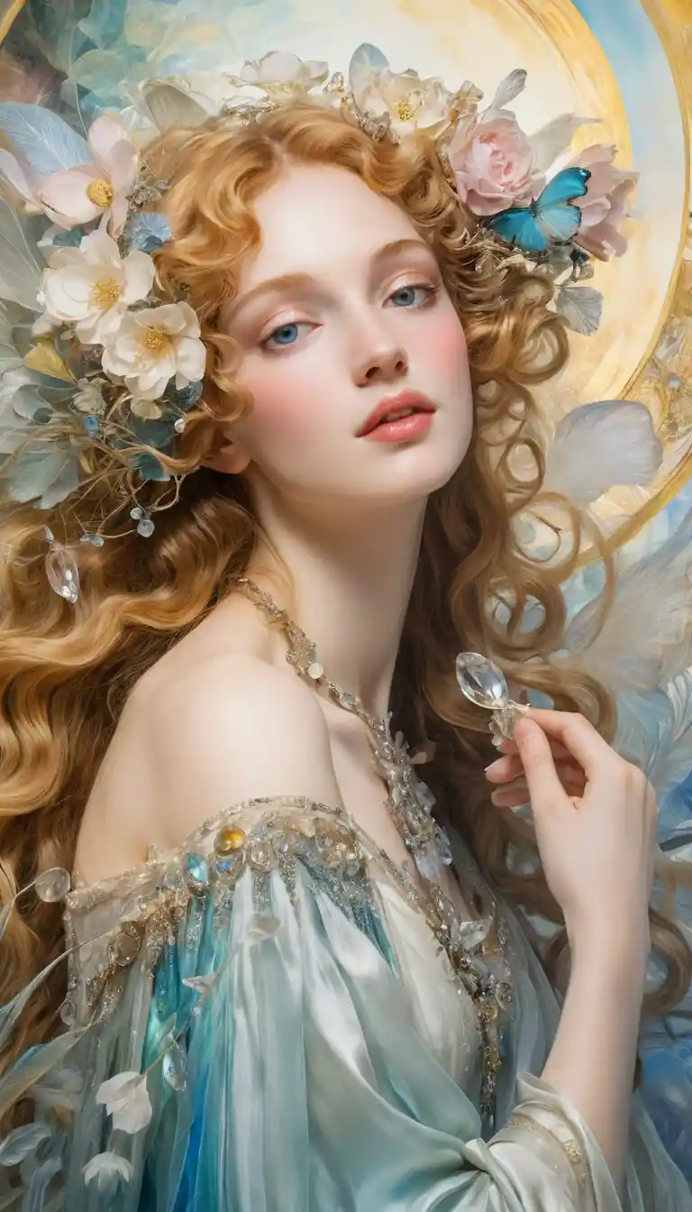 Ethereal romantic vision of pure bliss in luminous color