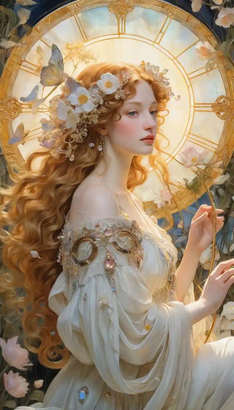 Romantic vision of pure bliss in luminous artistic painting