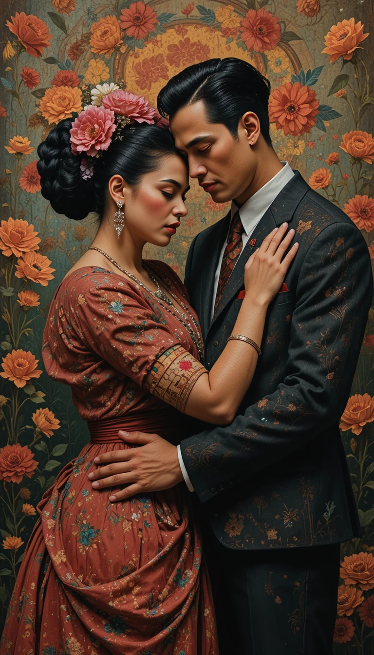 Loving couple reunited on the day of the dead
