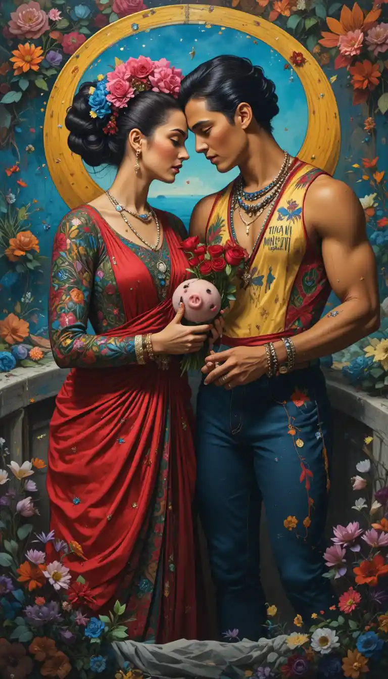 Bittersweet reunion of lovers on the day of the dead