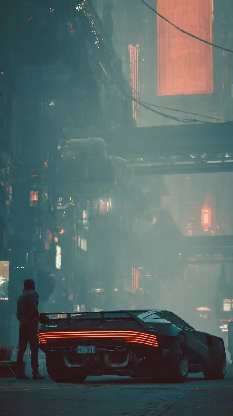 Car at a traffic light deciding whether to stop or go