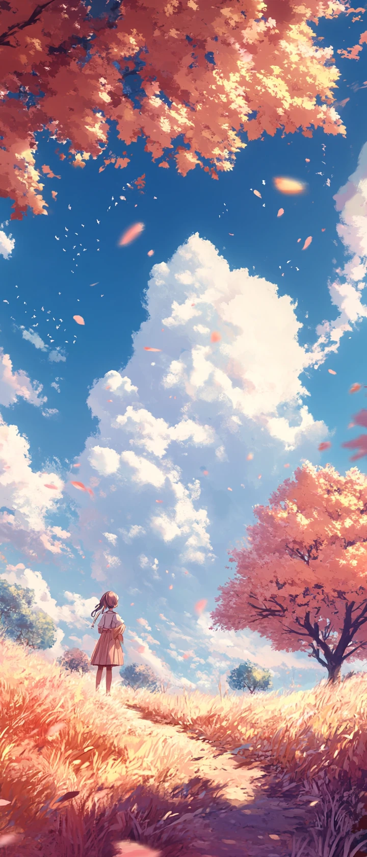 Colorful anime fairy in a whimsical fantasy landscape