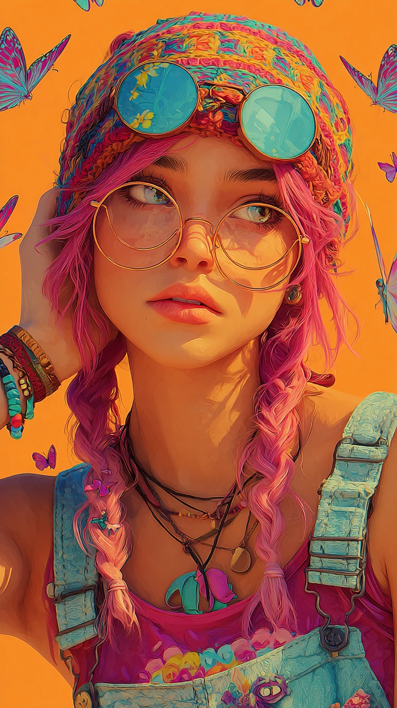 Playful fairy character in a charming artistic illustration