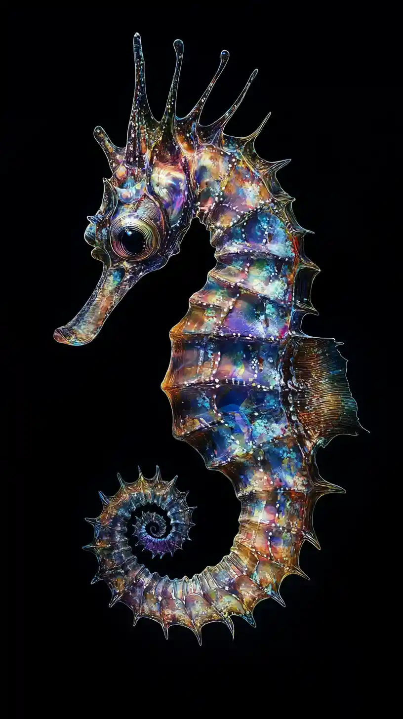 Regal dragon portrait with ocean reflections in its eyes